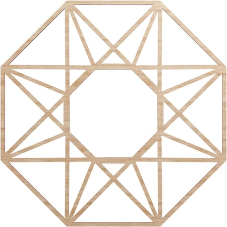Ekena Millwork Guardian Wood Fretwork Pierced Ceiling Medallion, Alder, 22"OD x 8 1/2"ID x 1/4"T CMWP22X22X0250GDAL
